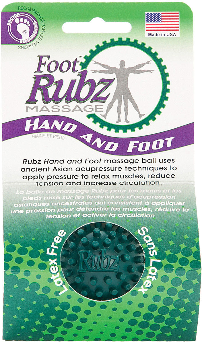 Rubz Foot and Hand Massage Ball retail packaging