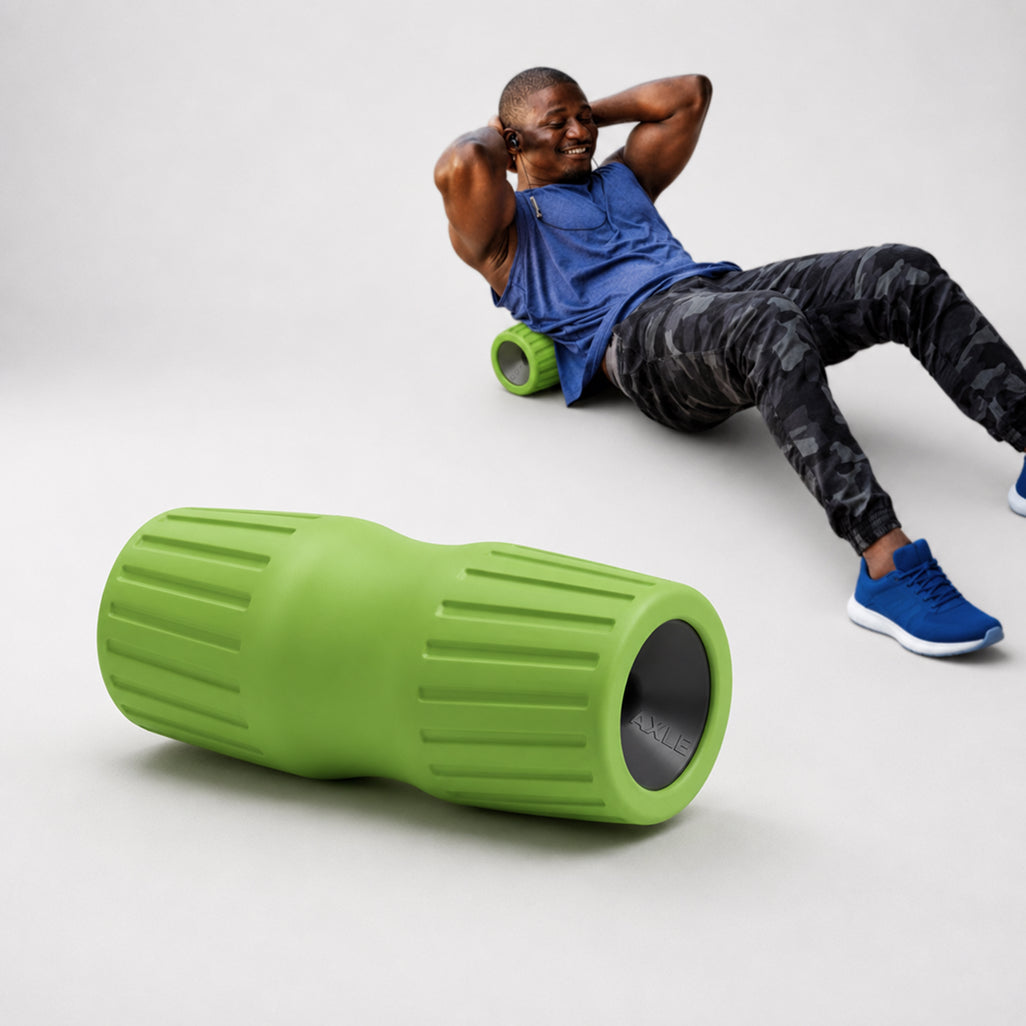 RAD Axle green foam roller and usage scene