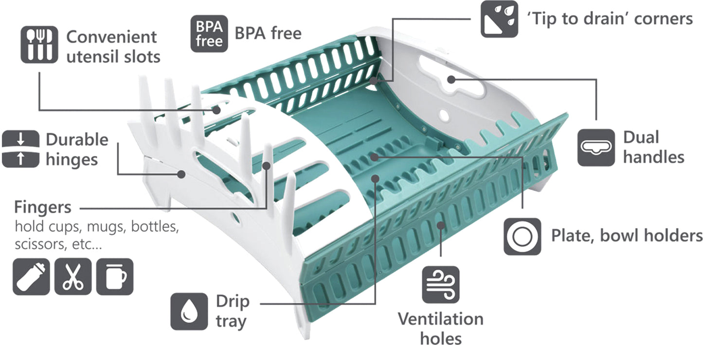 Fozzils Snapfold Dishrack