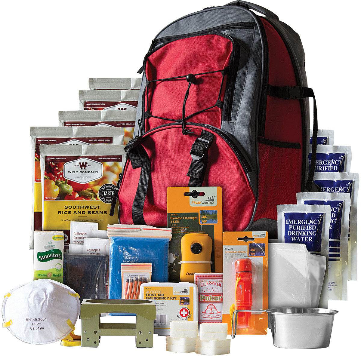 5 Day Survival Backpack   Red