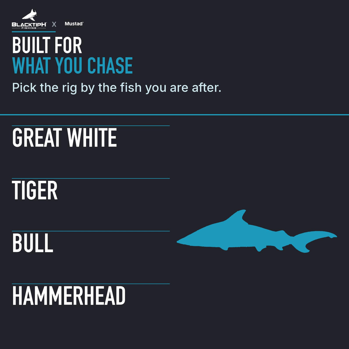 Mustad BlacktipH Monster Shark Rig - 16/0