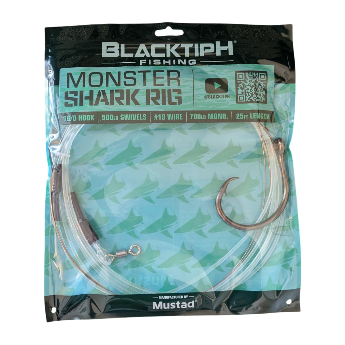 Mustad BlacktipH Monster Shark Rig - 16/0