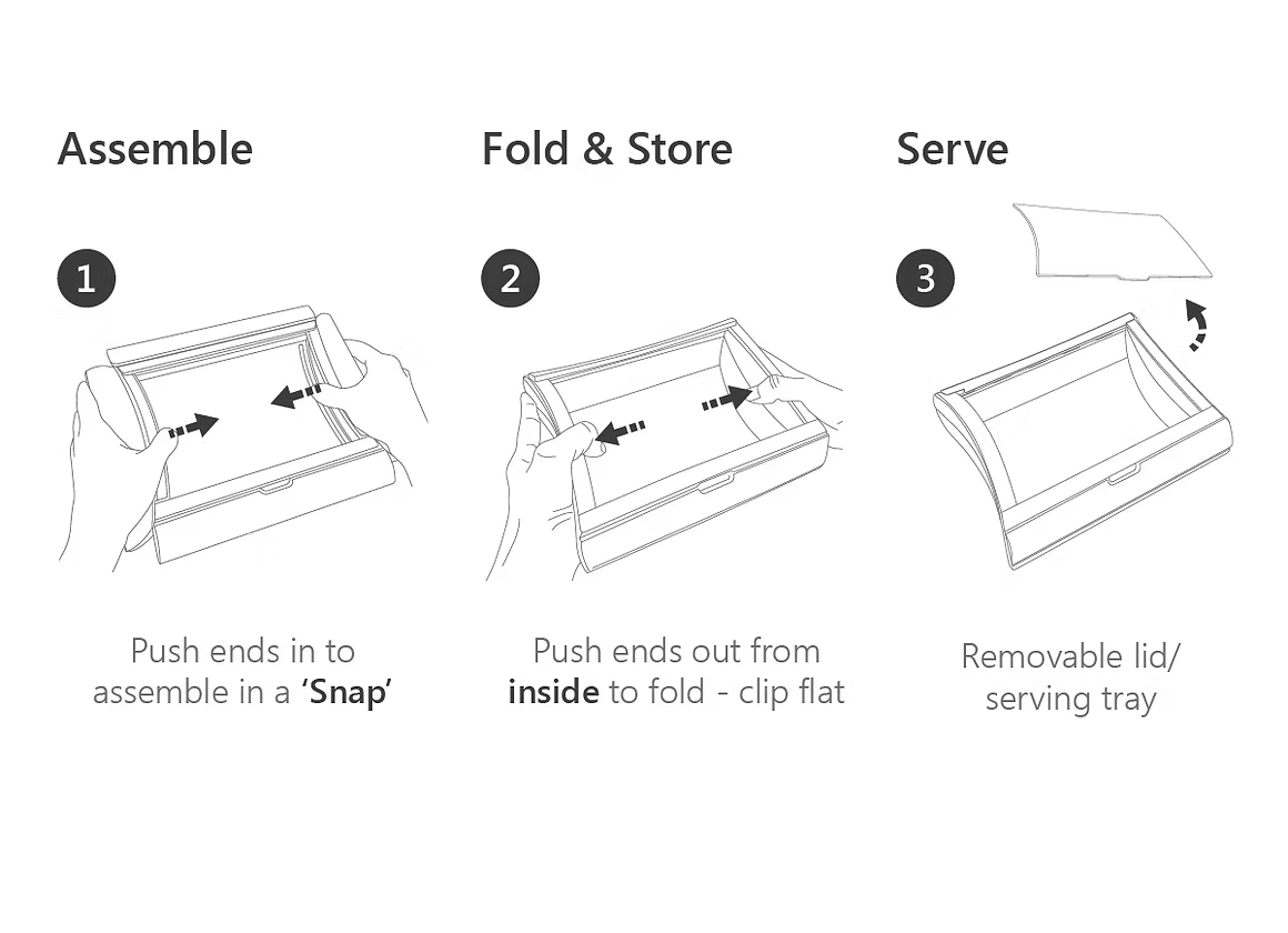 Fozzils Thinkflat Fold Box In Gray