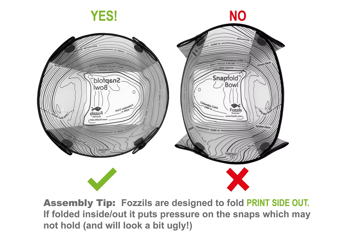 Fozzils X-Large Snapfold Bowl In Mist